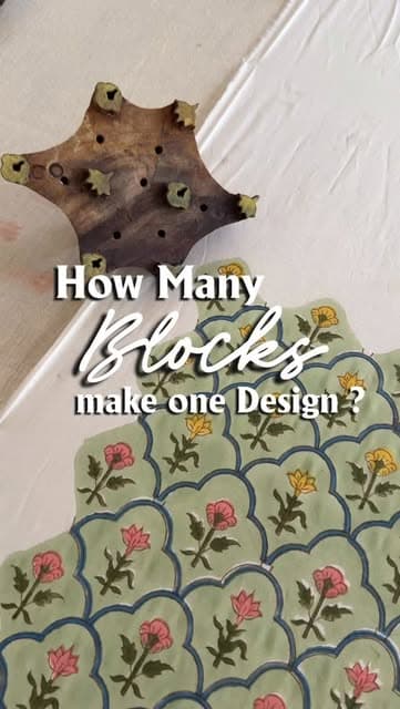 One design can demand many blocks, aligned by eye and practice.
